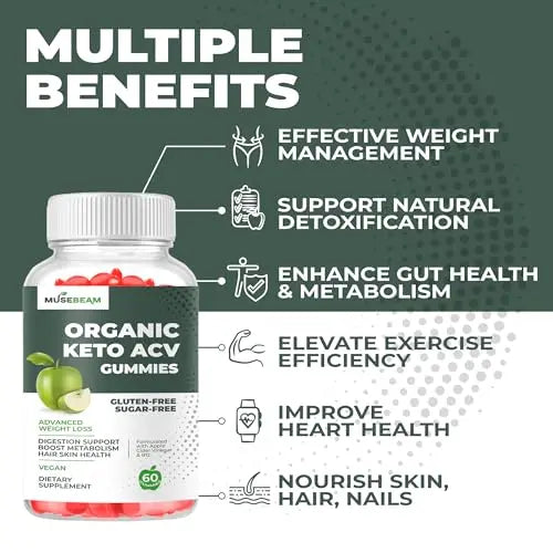 Organic Keto ACV Gummies Advanced Weight Loss - Gluten & Sugar Free Belly Fat Burner MuseBeam Au supplements