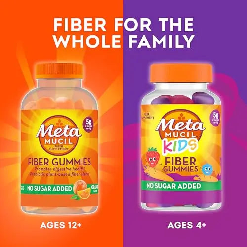 Metamucil Fiber Supplement Gummies, Sugar Free Orange Flavor, 5g Prebiotic Plant Based Metamucil Au supplements