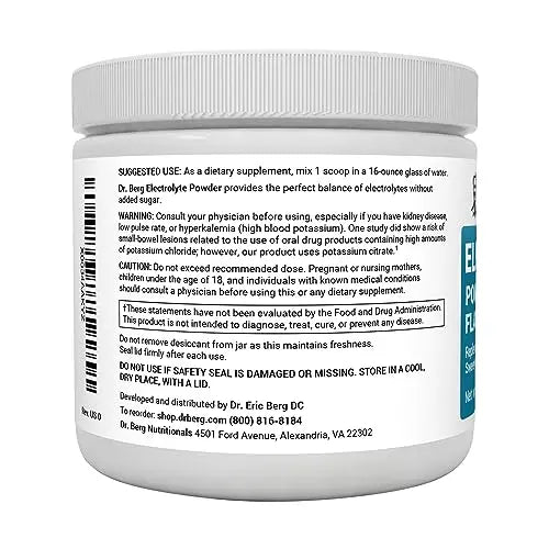 Dr. Berg Hydration Keto Electrolyte Powder - Enhanced w/ 1,000mg of Potassium Dr. Berg Nutritionals Au supplements