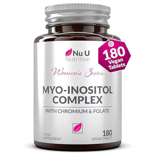 Myo-Inositol Complex 4000mg - 180 Vegan Tablets, 6 Weeks Supply - with 200ug Folate Nu U Nutrition Au supplements