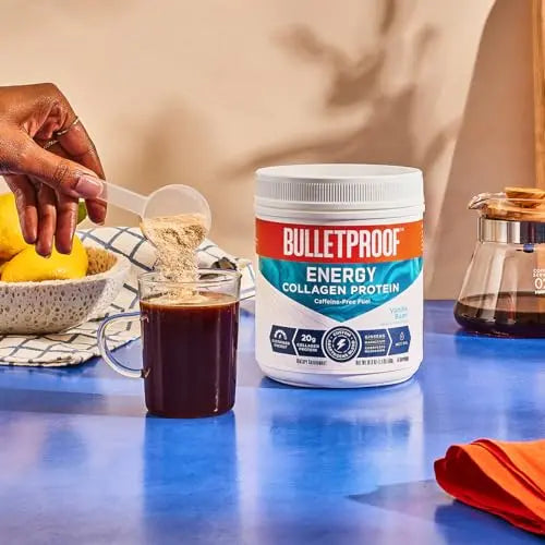 Bulletproof Vanilla Bean Energy Collagen Protein Powder, 18.3 Ounces, Caffeine-Free Fuel Bulletproof Au supplements