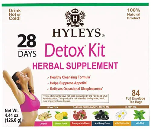 Hyleys Detox Tea for Cleanse - 28 Day Kit - 84 Tea Bags - Gift Gift For Mom For Mom HYLEYS Au supplements