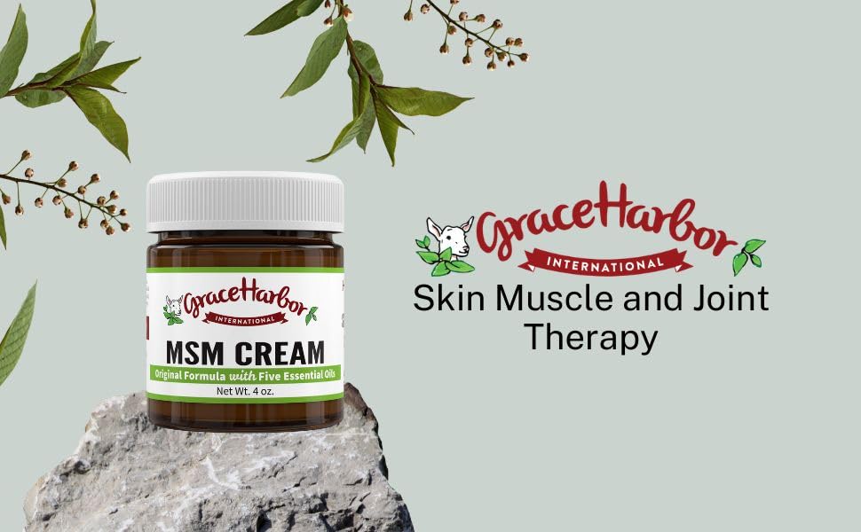 Grace Harbor MSM Cream – Variety 3 Pack – Daily Skin, Joint and Muscle Rub – Best Goat Milk Unscented Baby Lotion for Severly Dry Skin – Therapeutic Essential Oils and Fragrance Free – 4 oz Grace Harbor International Au supplements