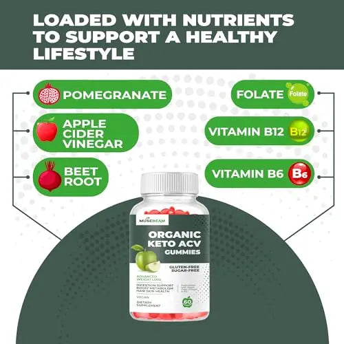 Organic Keto ACV Gummies Advanced Weight Loss - Gluten & Sugar Free Belly Fat Burner MuseBeam Au supplements
