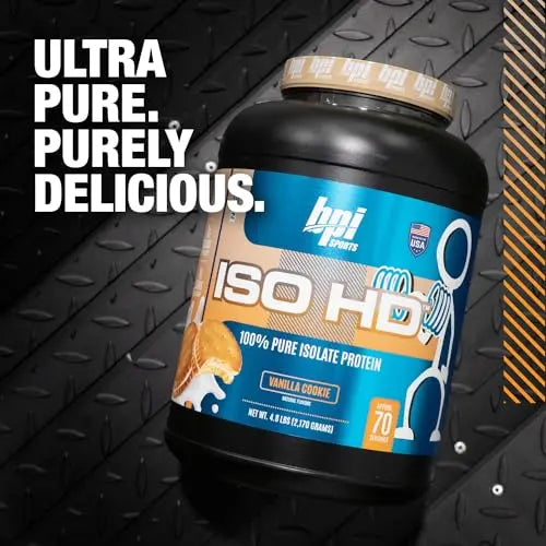 BPI Sports ISO HD Isolate Protein Vanilla Cookie, 76.8 oz - 69 Servings BPI Sports Au supplements