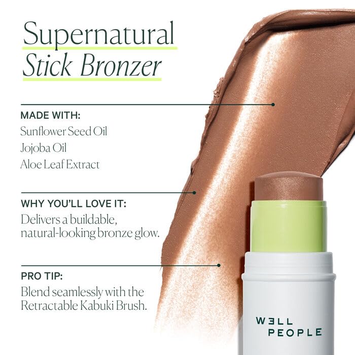 Well People Supernatural Stick Bronzer, Multi-use Hydrating Bronzer Stick For Glowing Skin, Hydrating Formula, Vegan & Cruelty-free, Golden Bronze Well People Au supplements
