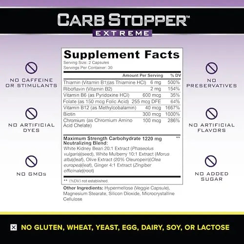 Carb Stopper Extreme: Maximum Strength, Natural Carbohydrate and Starch Neutralizer Carb Stopper Extreme Au supplements