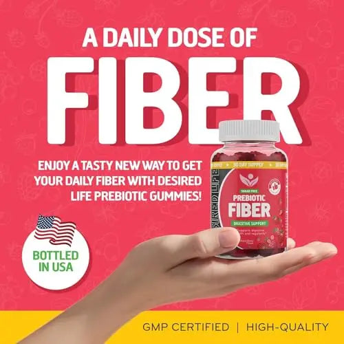 Desired Life Sugar Free Prebiotic Fiber Gummies for Adults and Kids Mixed Berry Flavor Desired Life Au supplements