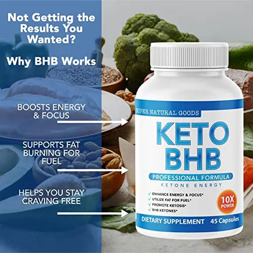 Keto BHB with Apple Cider Vinegar - Reach Ketosis Faster, Boost Energy, Suppress Craving Super Natural Goods Au supplements