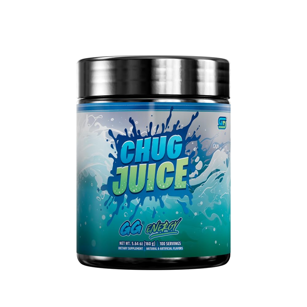 Gamer Supps GG Energy - Chug Juice by LazarBeam (100 Servings) - Keto Friendly Gaming Energy and Nootropic Blend, Sugar Free + Organic Caffeine + Vitamins + Immune Support, Powder Drink Gamer Supps Au supplements