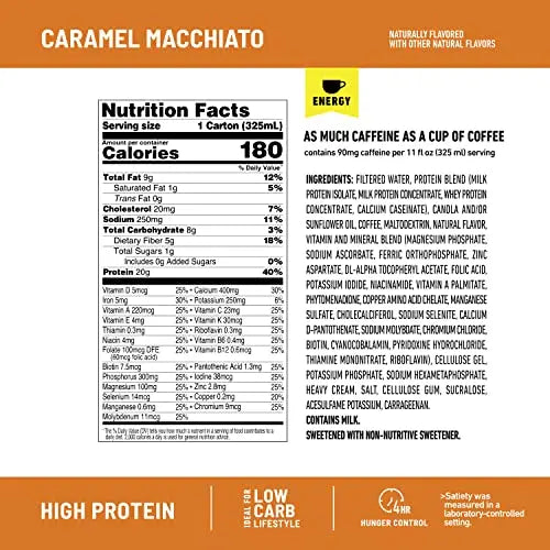 SlimFast Protein Shake with Caffeine, Caramel Macchiato- 20g Protein, Meal Replacement SlimFast Au supplements