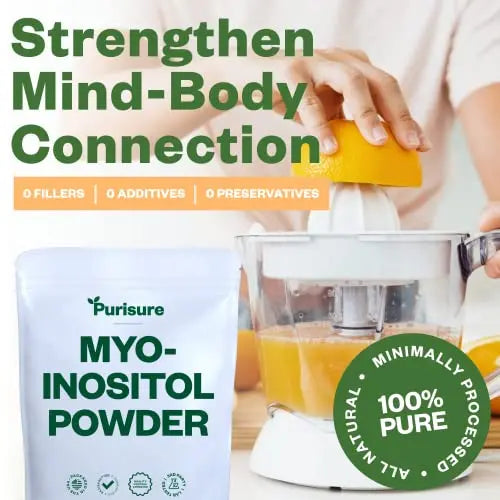 Purisure Myo-Inositol Powder, 250g, Fertility, Hormonal Balance and Ovarian Support Purisure Au supplements