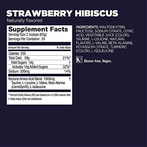 Gu Energy Roctane Ultra Endurance Energy Drink Mix, Strawberry Hibiscus GU Energy Au supplements