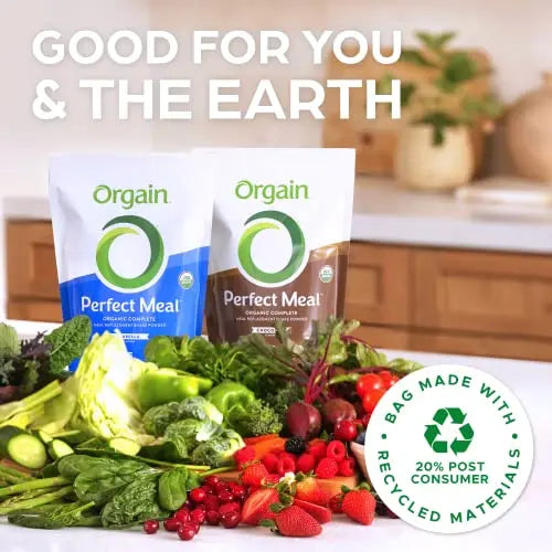 Orgain Organic Perfect Meal Replacement Protein Powder, Chocolate - 25g Plant Based Orgain Au supplements