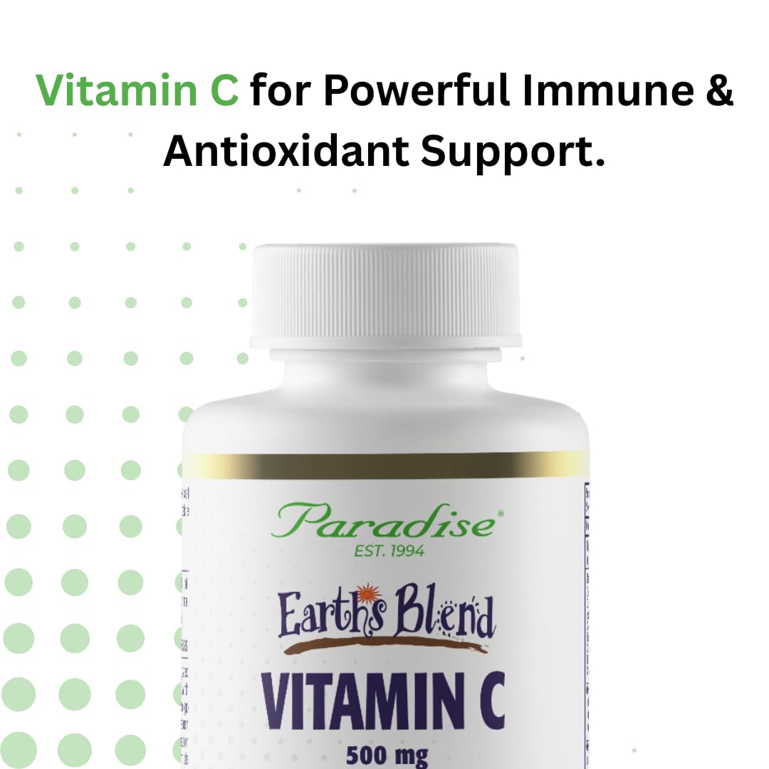 Paradise Herbs Earth's Blend Vitamin C with Nature's C and Adaptogens, Superfoods Base of Probiotics & Organic Alkalizing Greens, 90 Vegetarian Capsules Paradise Herbs Au supplements