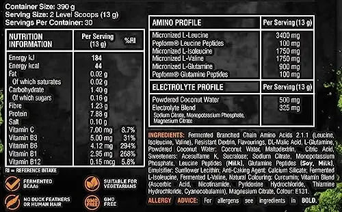 Grenade Defend BCAA Powder, Green Apple, 390 g (7 g BCAA's Per Serving - 30 Servings Grenade Au supplements
