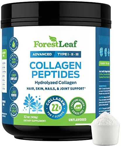 Collagen Peptides Powder Unflavored - Hydrolyzed Collagen Protein ForestLeaf Au supplements