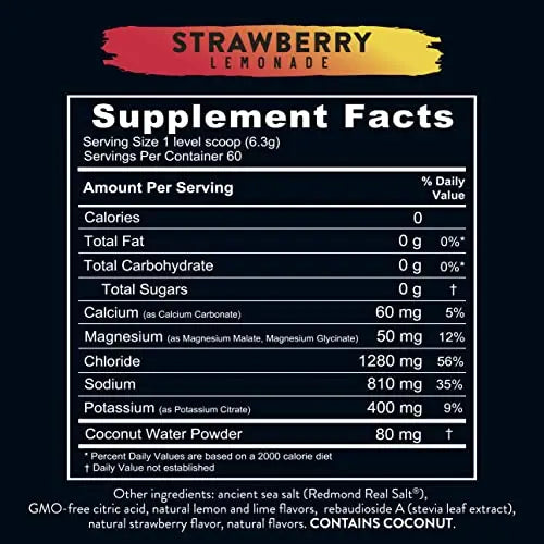 REDMOND Re-Lyte Hydration Electrolyte Mix (Strawberry Lemonade) REDMOND Au supplements
