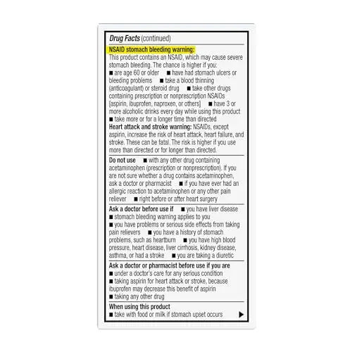 GoodSense Dual Action Acetaminophen and Ibuprofen (NSAID) Tablets, 250 mg/125 mg, Back Pain, 72 Count GoodSense Au supplements