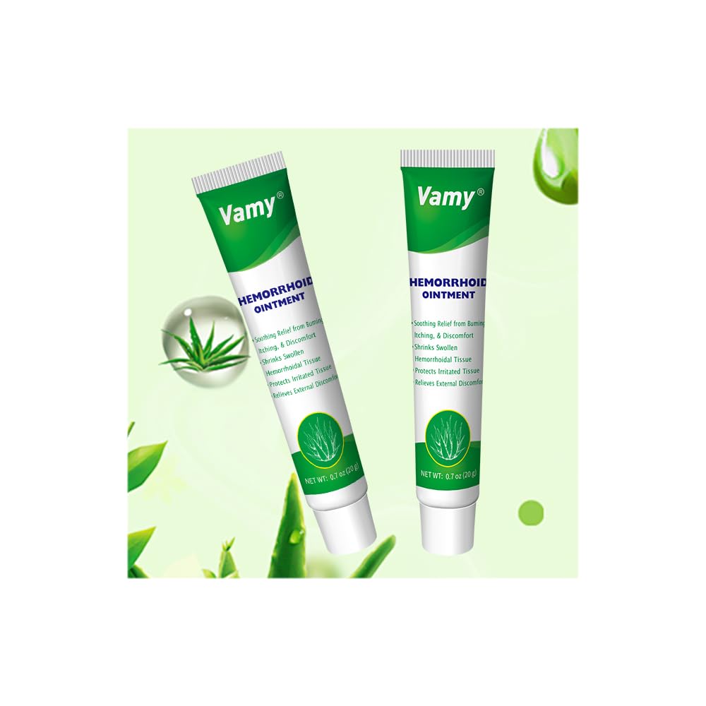 vamy Hemorrhoid Ointment (2 x 20g Tubes), 40g - Maximum Strength Formula for Hemorrhoidal Fast Relief, Soothes Itching, Burning & Discomfort vamy Au supplements