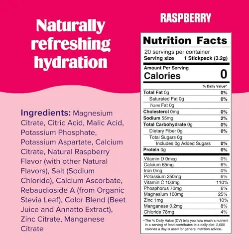 Ultima Replenisher Daily Electrolyte Drink Mix – Raspberry, 20 Stickpacks – Hydration Ultima Replenisher Au supplements
