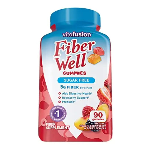Vitafusion Fiber Well Sugar Free Fiber Supplement & Chewable Calcium Gummy Vitamins Vitafusion Au supplements