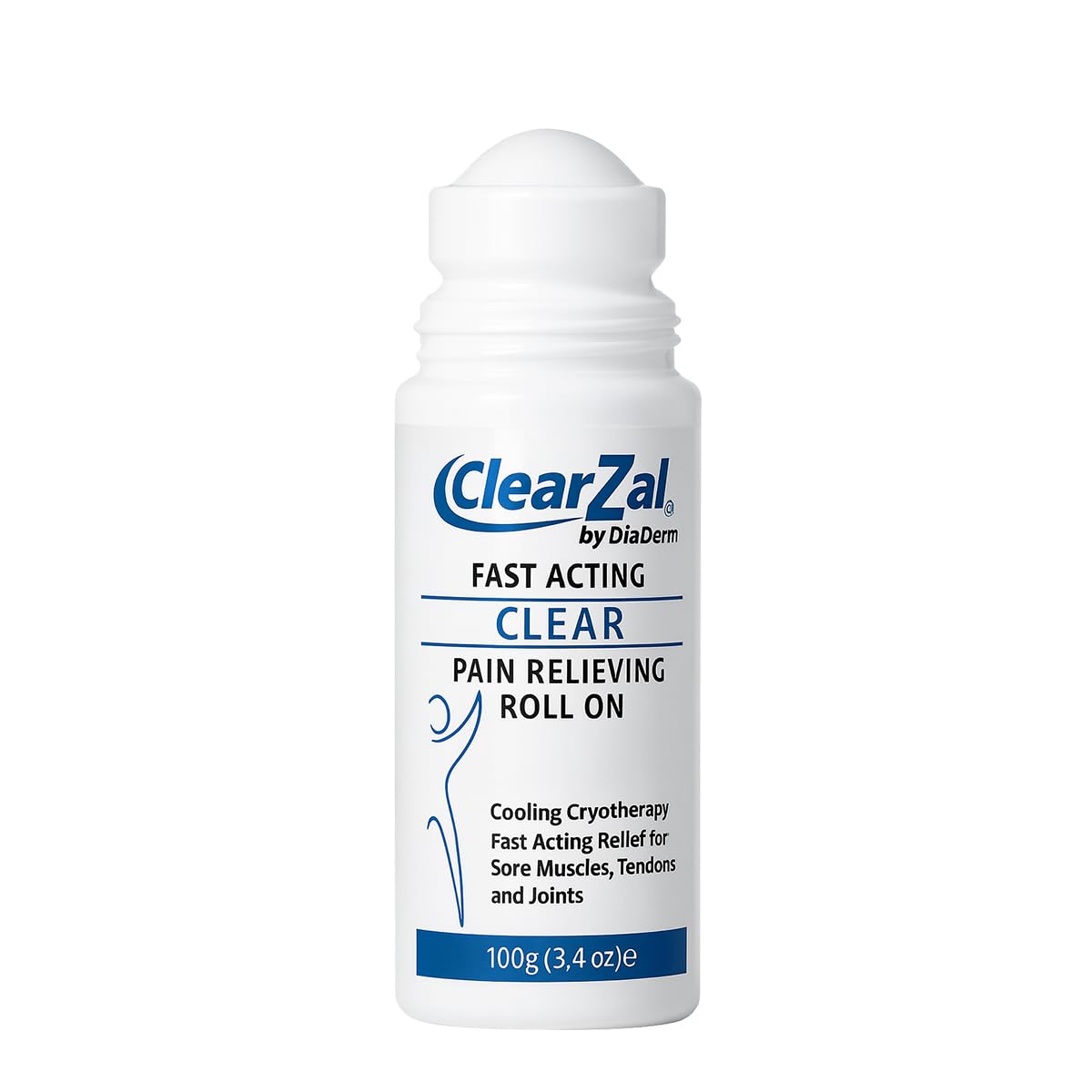 ClearZal Fast Acting Clear Pain Relieving Roll On Cooling Relief of Joint Pain, Muscle Pain, Muscle Soreness, and Swelling from Bruises or Injury - Non-Greasy - Homeopathy, 3.4oz Made in USA Clearzal Au supplements