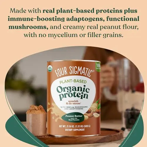 Four Sigmatic Organic Plant-Based Protein Powder Peanut Butter Protein with Lion’s Mane Four Sigmatic Au supplements
