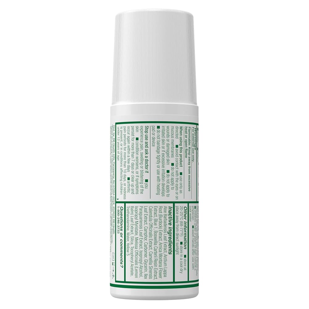 Biofreeze 13451 Roll-On Pain-Relieving Gel, 2.5 FL oz, Green Topical, Arthritis, Strains, Bruises, & Sprains (7.5 Fl Oz (Pack of 3), 3, Count) Biofreeze Au supplements