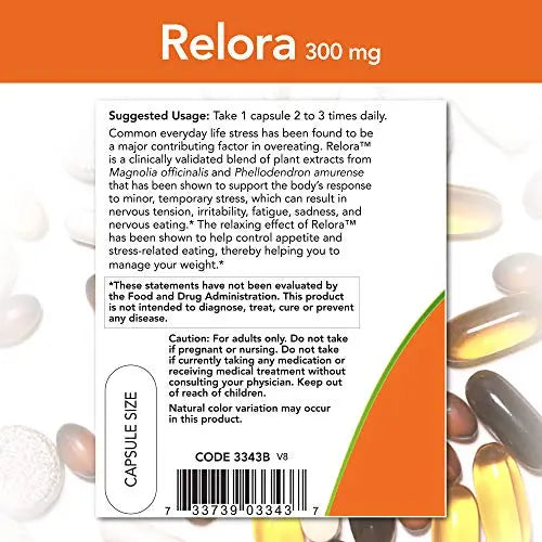 NOW Supplements, Relora 300 mg (a Blend of Plant Extracts from Magnolia officinalis NOW Au supplements