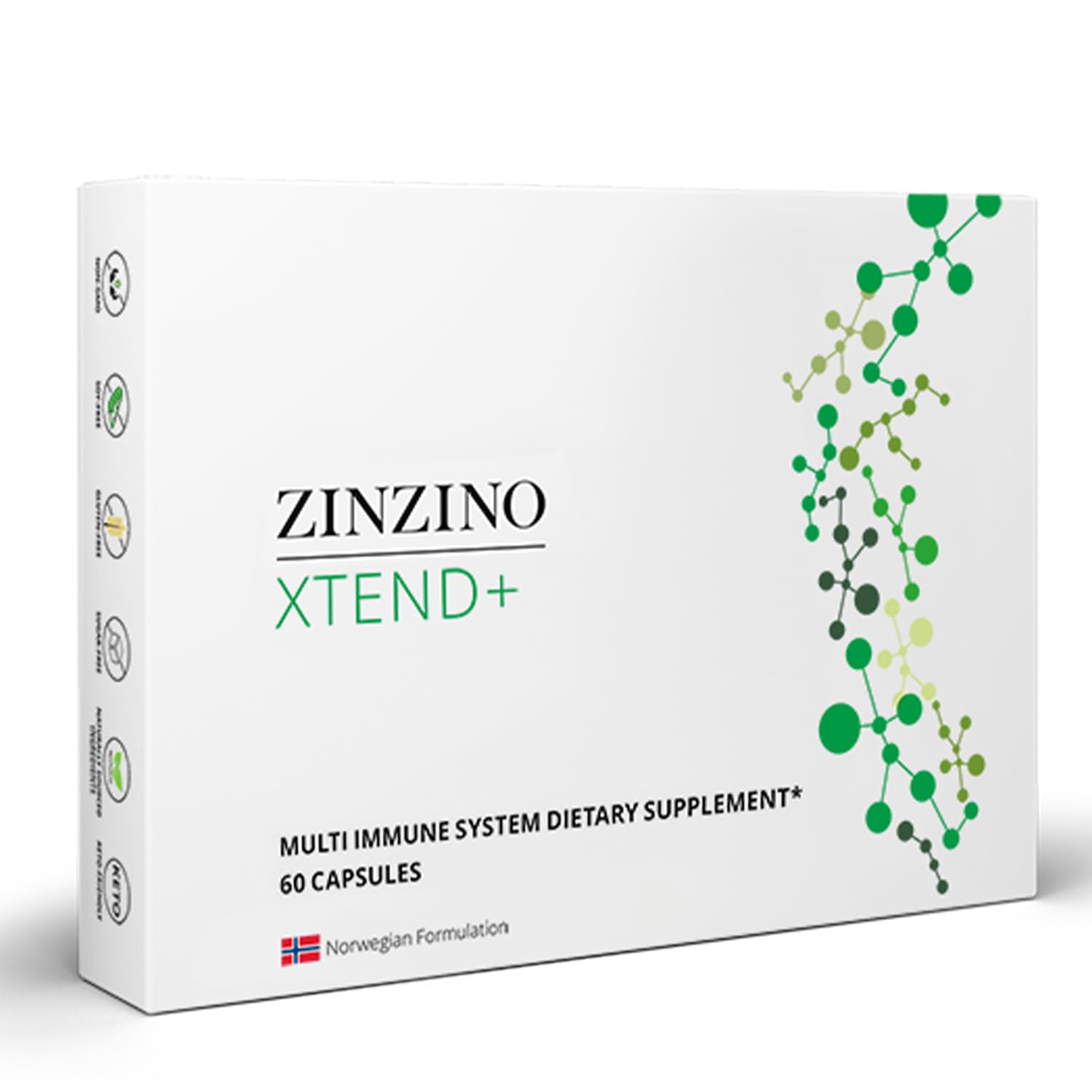 Zinzino Xtend + - Multi Immune Supplement - Essential Vitamins, Minerals & Vitamin C for Immune Support, Energy & Focus - 60 Capsules ZINZINO Au supplements