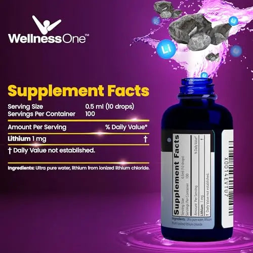 WellnessOne Liquid Lithium Supplements - Ionic Lithium Supplement Liquid WellnessOne Au supplements
