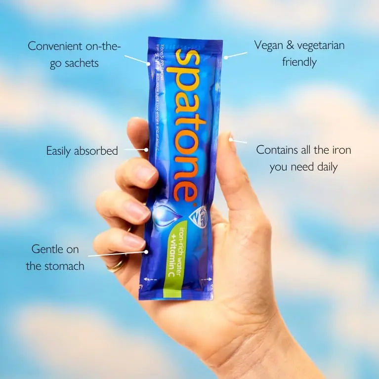 Spatone Natural Liquid Iron Supplement, Apple Flavour With Vitamin C (28 Sachets) Spatone Au supplements