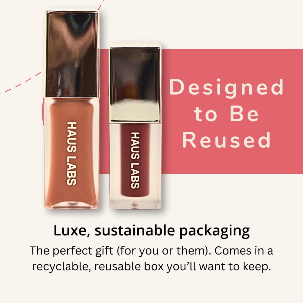 Haus Labs PHD Hybrid Innovation Plumping Lip Glaze Duo - Honey Shimmer Full Size & Persimmon Mini Haus Laboratories Au supplements