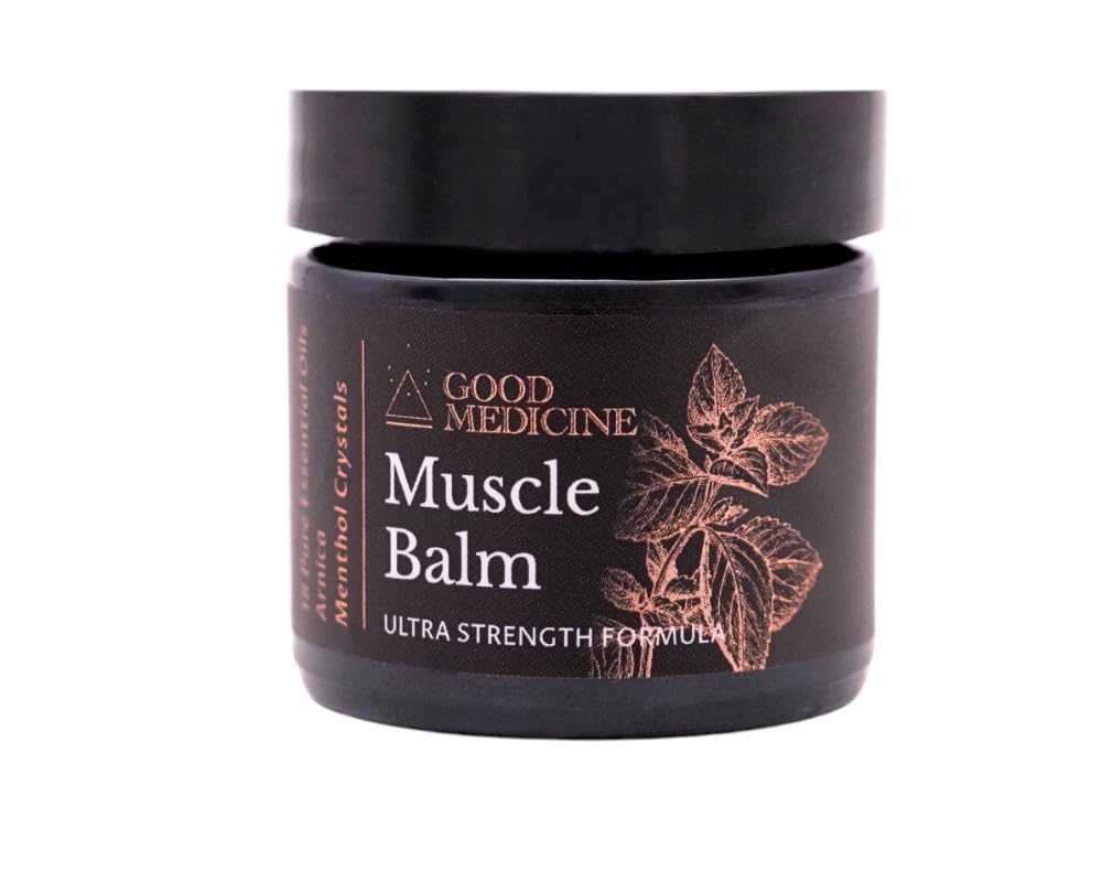 Muscle Balm - Relieves Sore Muscles and Joints, Ease and Soothe Discomfort Due to Muscle and Joint Soreness and Aches. Ultra Relief Formula (1 Ounce) GOOD MEDICINE INTUITIVE SKINCARE Au supplements