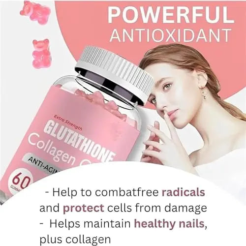 Glutathione Collagen Gummies,Glutathione Collagen Glow Gummies for Dark Spot,60 Pieces NNOVAT Au supplements