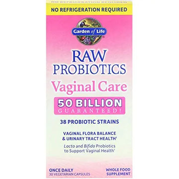 Raw Probiotics Vaginal Care, 30 Vegetarian Capsules - Garden of Life, promote yeast balance Garden of Life Au supplements