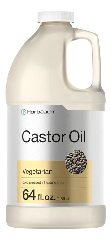 Castor Oil 64oz | for Hair Health, Eyelashes & Eyebrows | Hexane Free & Cold Pressed Horbäach Au supplements