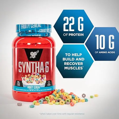 BSN SYNTHA-6 Whey Protein Powder with Micellar Casein, Milk Isolate, Fruity Cereal BSN Au supplements