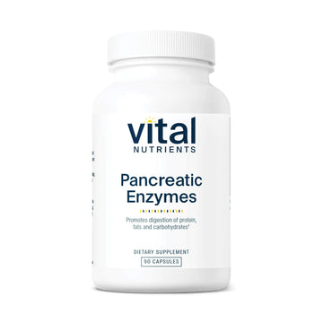 Vital Nutrients Pancreatic Enzymes 1000mg (Full Strength) - Pancreatin Digestion Supplement with Protease, Amylase & Lipase - Digestive Enzymes Vital Nutrients Au supplements