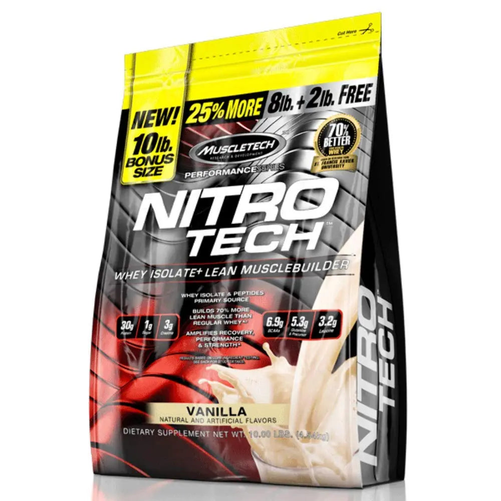 MuscleTech Nitro-Tech Whey Protein Powder Isolate & Peptides | Protein MuscleTech Au supplements