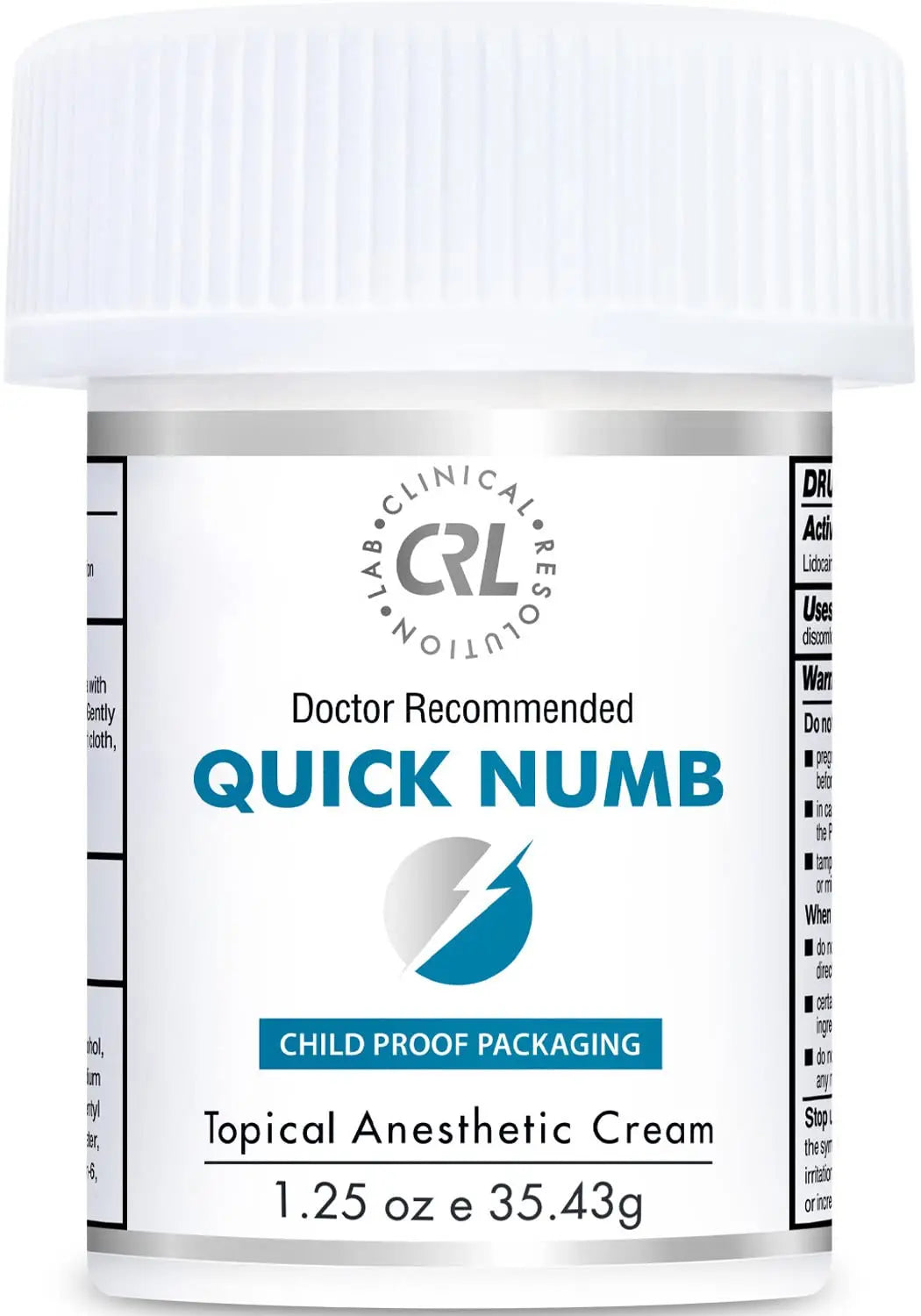 Quick Numb 5% Lidocaine Cream Maximum Strength Liposomal, Fast Itch Burn Pain Relief Cream with Aloe Allantoin Vitamin E, Gentle on Skin Support Healing Hemorrhoid Treatment 1.25 oz Clinical Resolution Au supplements