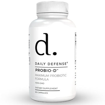 Daily Defense Probiotic Immune Support Supplement - Daily Probiotics for Men with Constipation & Gas - Digestion and Bloating Supplement & Probiotics for Women - 60 Capsules, PROBIO-D Daily Defense Au supplements