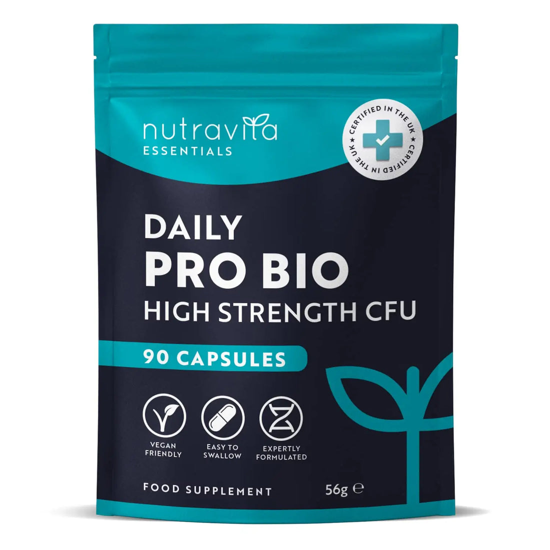 Probiotics for Gut Health - 90 Vegan Capsules (Not Tablets) for Bloating Relief Nutravita Au supplements