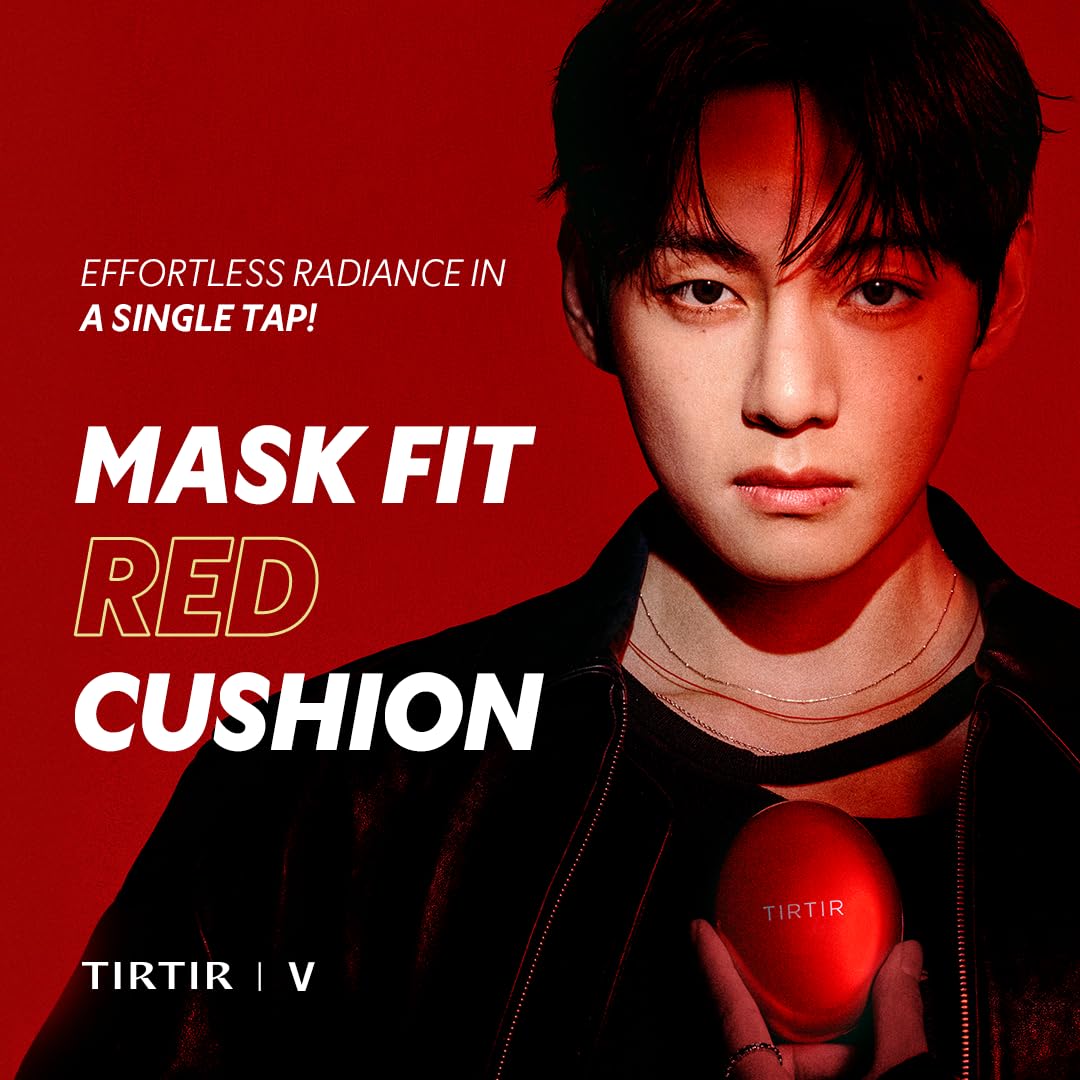 [*Mini Size*] TIRTIR Mask Fit Red Cushion Foundation | Full coverage, Weightless, Skin fit, Satin Glow Finish, Korean Makeup BB Foundation, beauty, Tattoo cover up, Buildable (#23N Sand / 0.15 Fl Oz) TIRTIR Au supplements