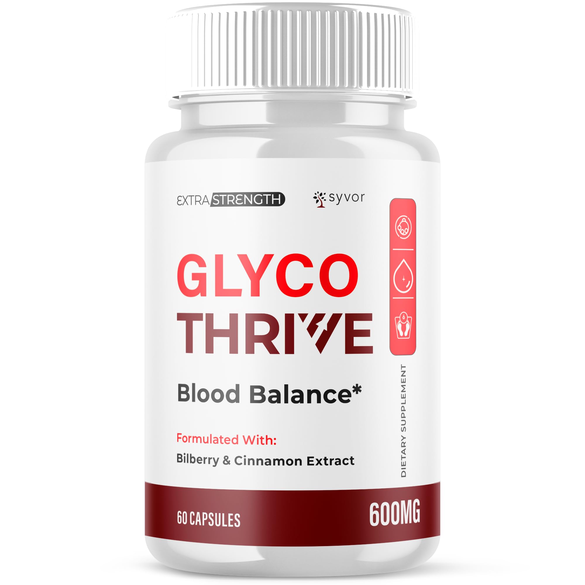 Glyco Thrive Capsules, Official GlycoThrive Glycogen Support Pills with All Natural Ingredients, Advanced Formula Health Supplement with Max Strength Premium Vitamins for Women & Men (60 Capsules) Syvor Au supplements
