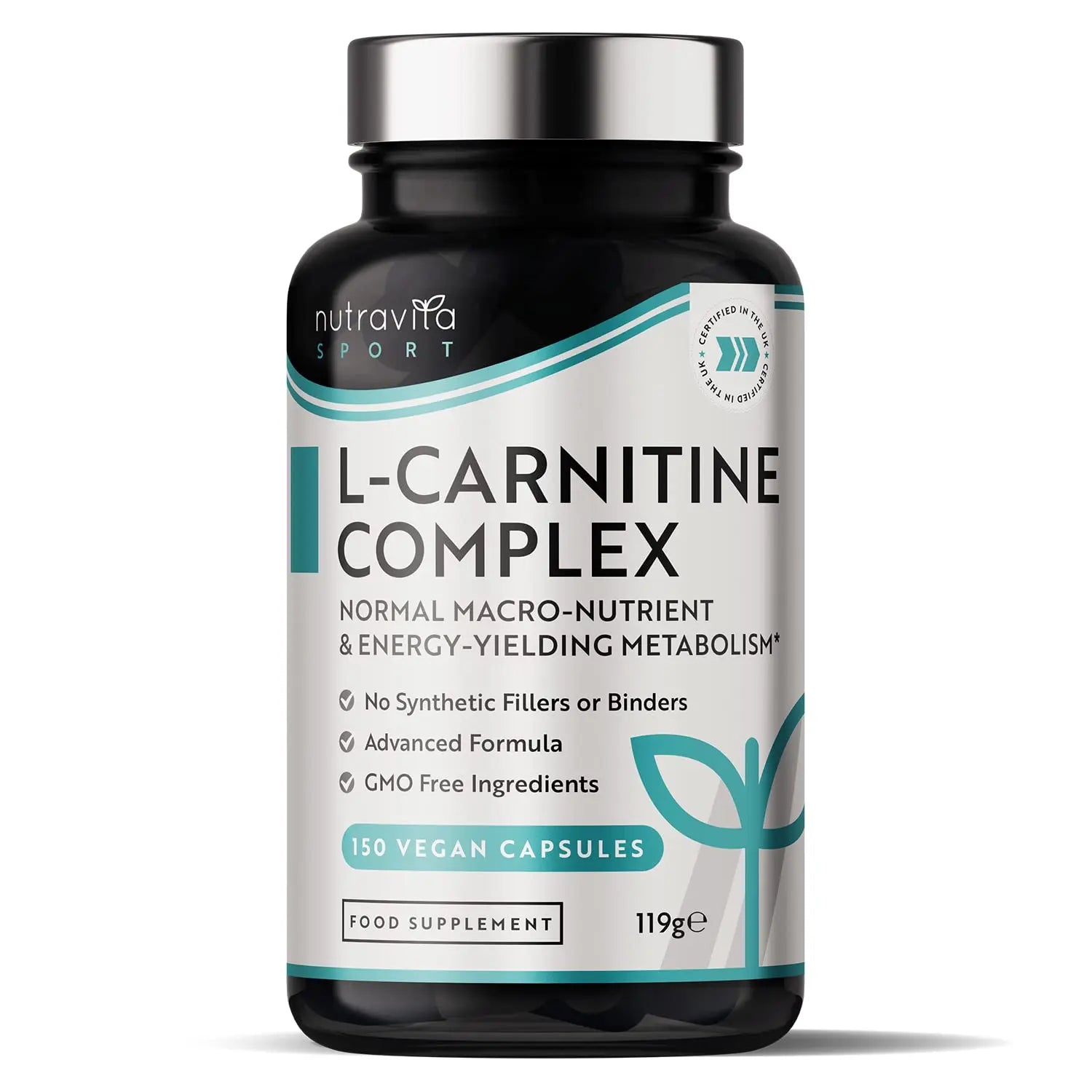 L-Carnitine Complex - High Strength Capsules with Added Riboflavin, Biotin, Chromium Nutravita Au supplements