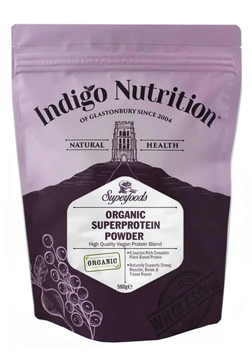 Indigo Herbs Organic Super Protein Powder Blend | 500g | 19g Protein | 16 Servings Indigo Herbs Au supplements