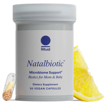 Ritual Natalbiotic™ Microbiome Support†* Biotics for Mom & Baby. Formulated to Support Digestive Health, Vaginal Health, and Baby’s Immune Health.* Designed with OB/GYNs‡. Non-GMO, Vegan, 30 Days Ritual Au supplements
