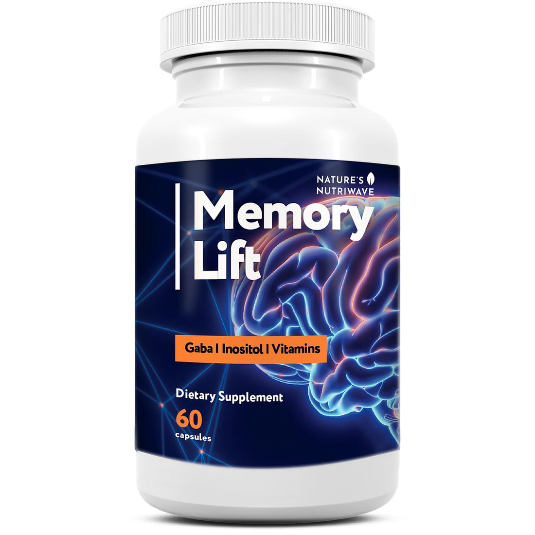 Nature’s NutriWave Memory Lift Capsules – Natural Daily Supplement with Vitamins A, C, D, E, B-Complex, Biotin & Choline – Made in USA, GMP-Certified, Non-GMO, Vegetarian – 60 Caps, 1 Month Supply Nature’s NutriWave Au supplements